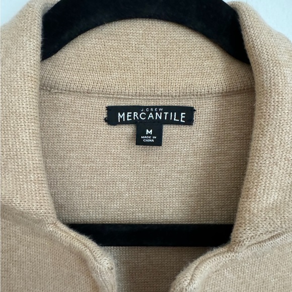 J. Crew Mercantile Tan Knit Button Front Cardigan Sweater Blazer Jacket Size M - Picture 3 of 7